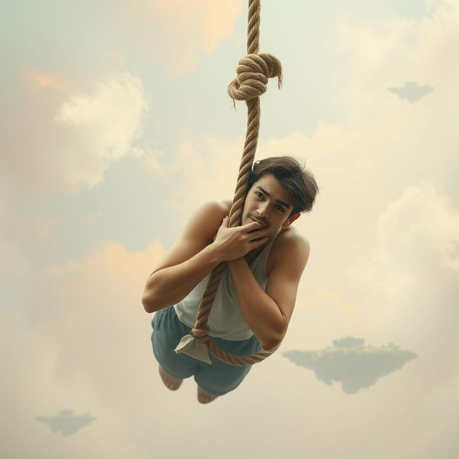 Dream : Getting stuck on a rope in a dream