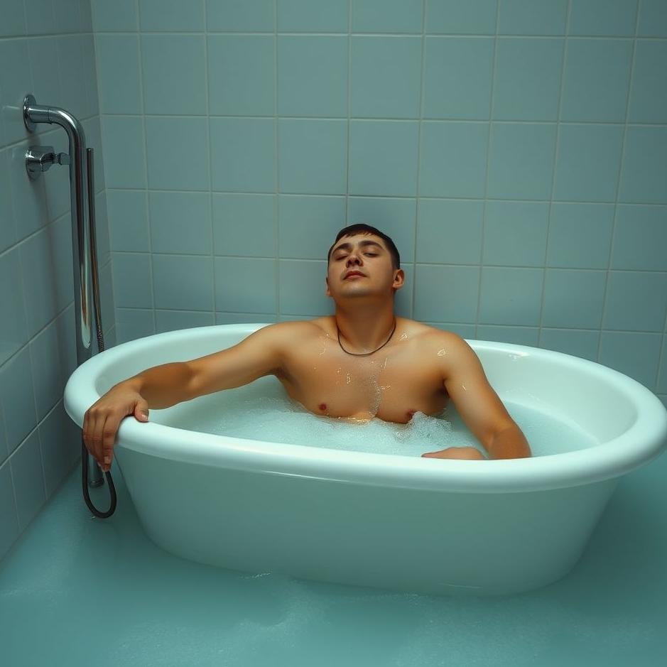 Dream : Getting wet in a bathtub in a dream