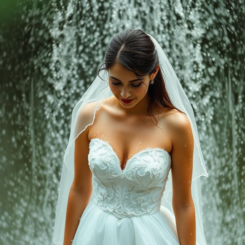 Dream : Getting wet in a wedding dress in a dream