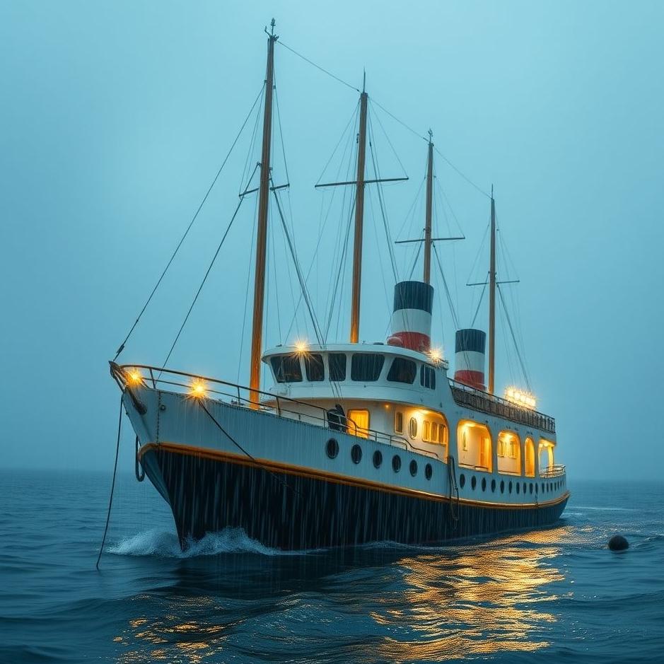 Dream : Getting wet on a ship in a dream