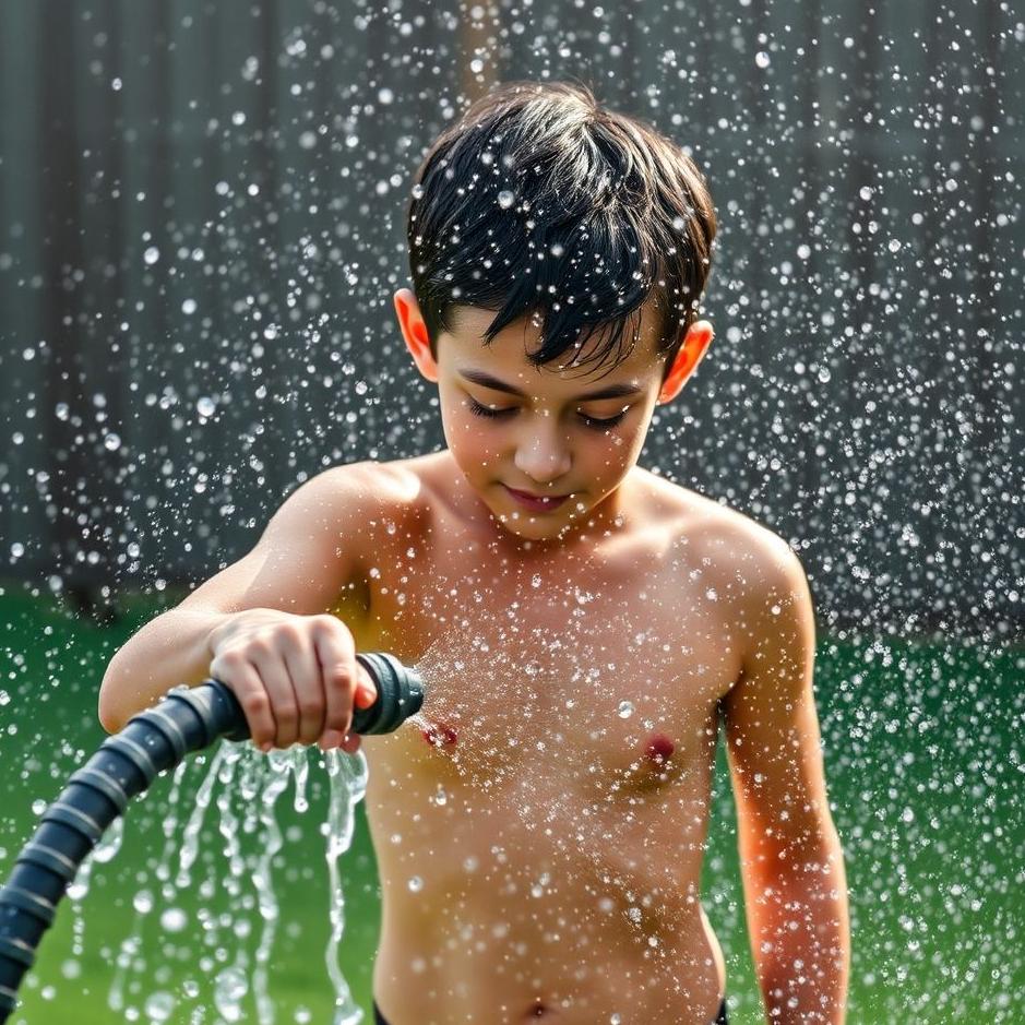 Dream : Getting wet with hose water in a dream