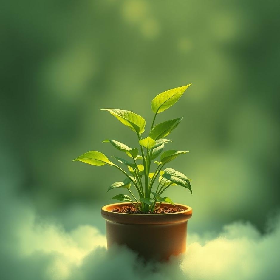 Dream : Gift of a green plant in a pot in a dream