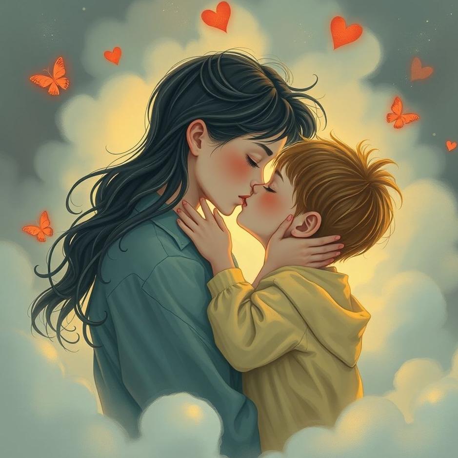 Dream : Girl kissing a boy in a dream