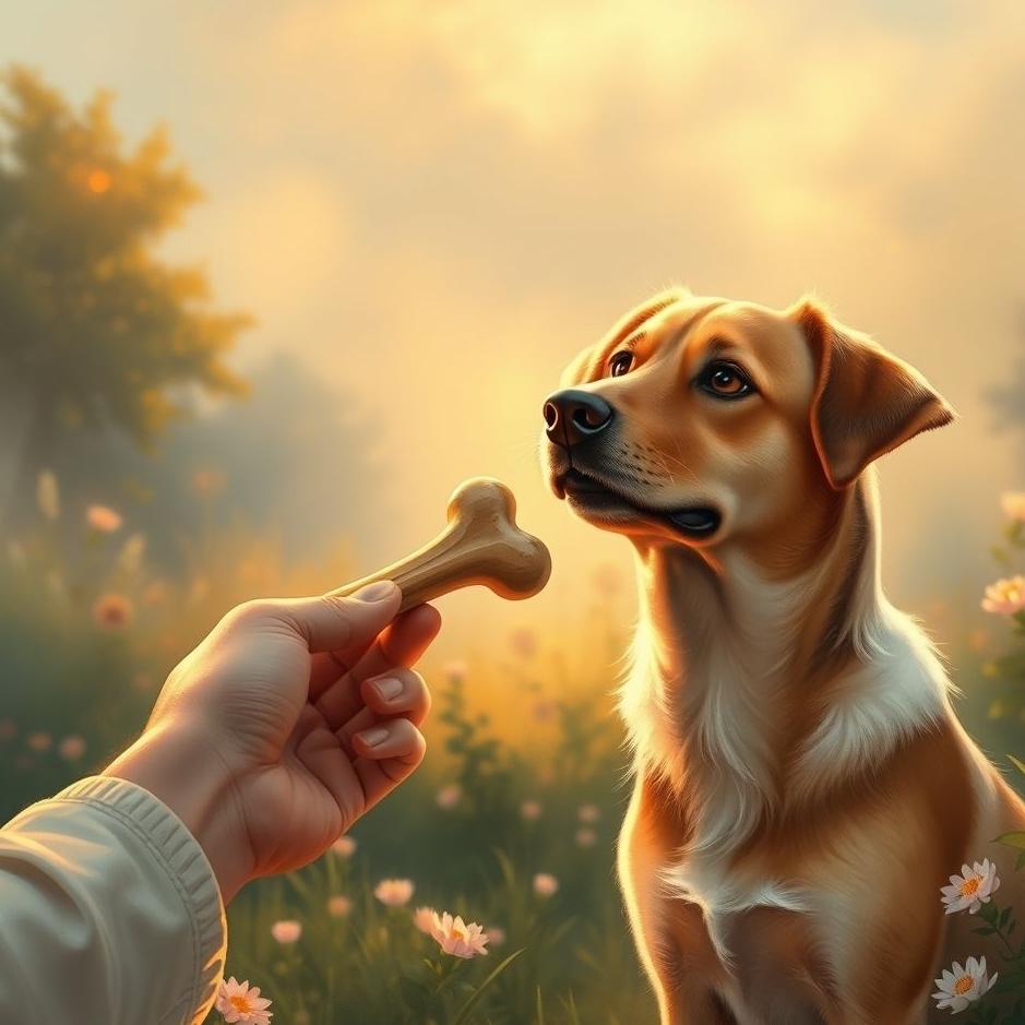 Dream : Giving a bone to a dog in a dream