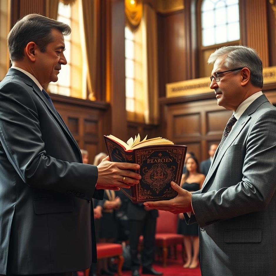 Dream : Giving a book to the prime minister