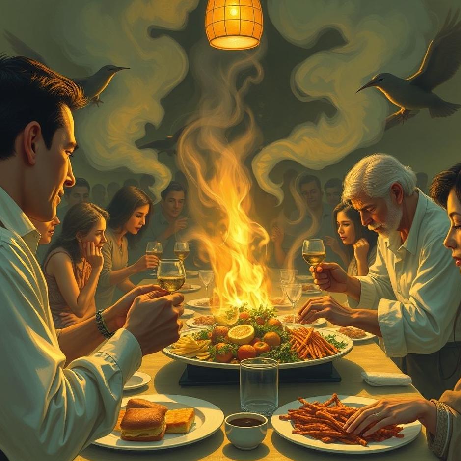 Dream : Giving a crowded meal in a dream