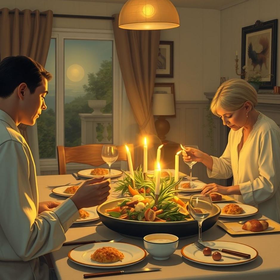 Dream : Giving a dinner feast at home in a dream