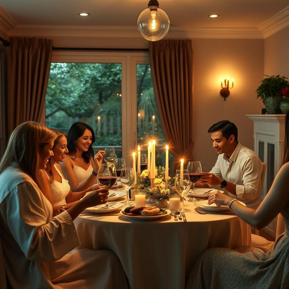 Dream : Giving a dinner party at home in a dream