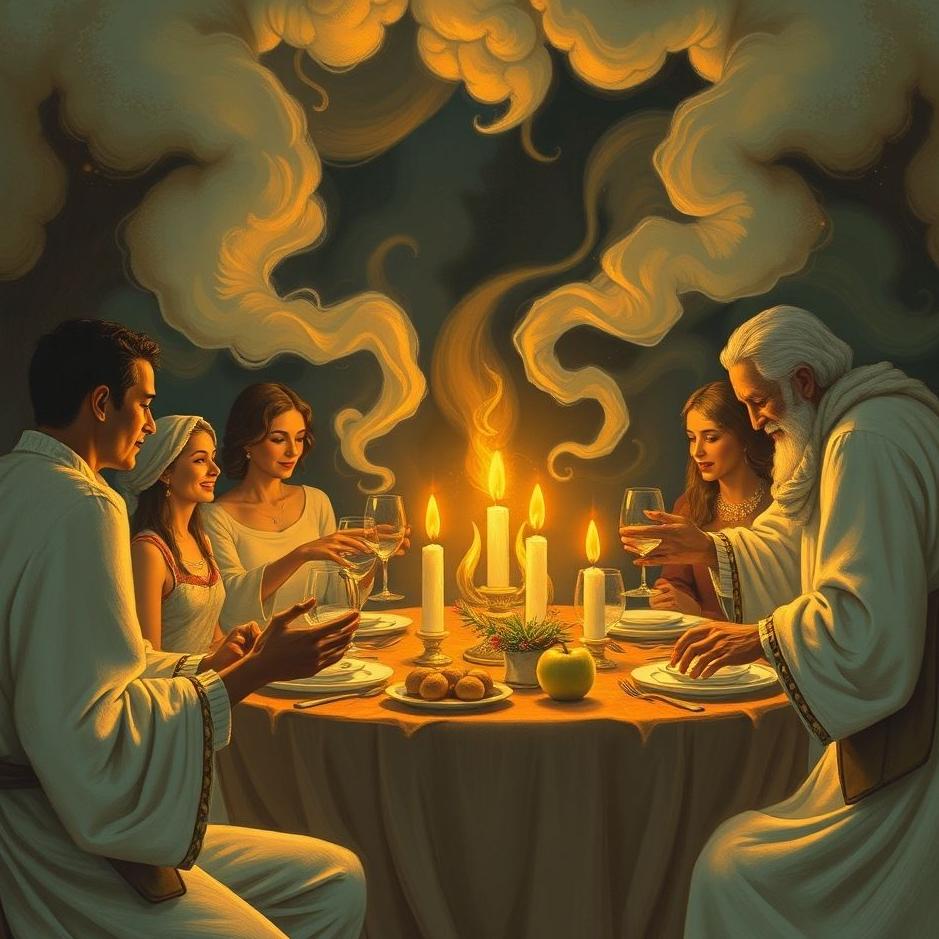 Dream : Giving a feast to guests in a dream