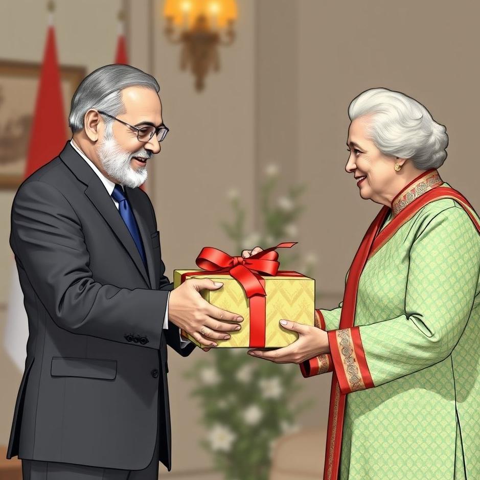 Dream : Giving a gift to the prime minister