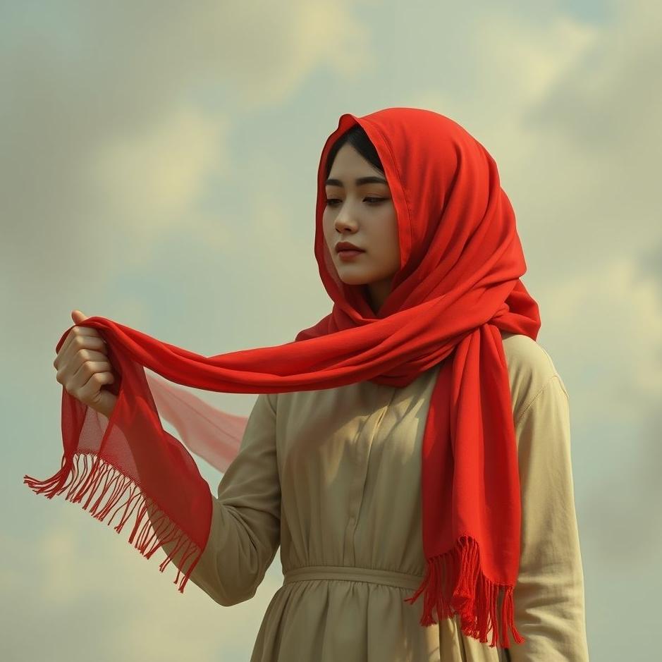 Dream : Giving a red headscarf in a dream