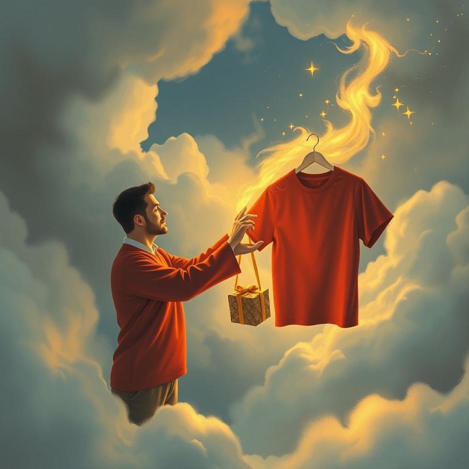 Dream : Giving a red shirt as a gift in a dream