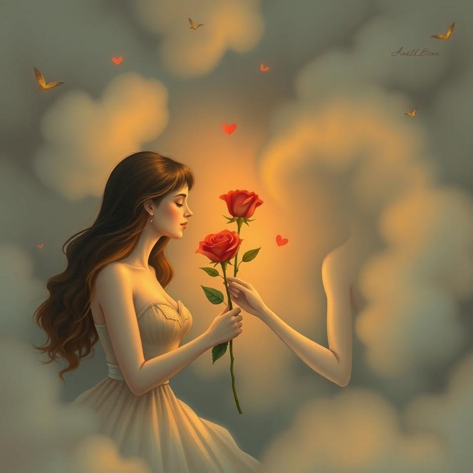 Dream : Giving a rose to your lover in a dream