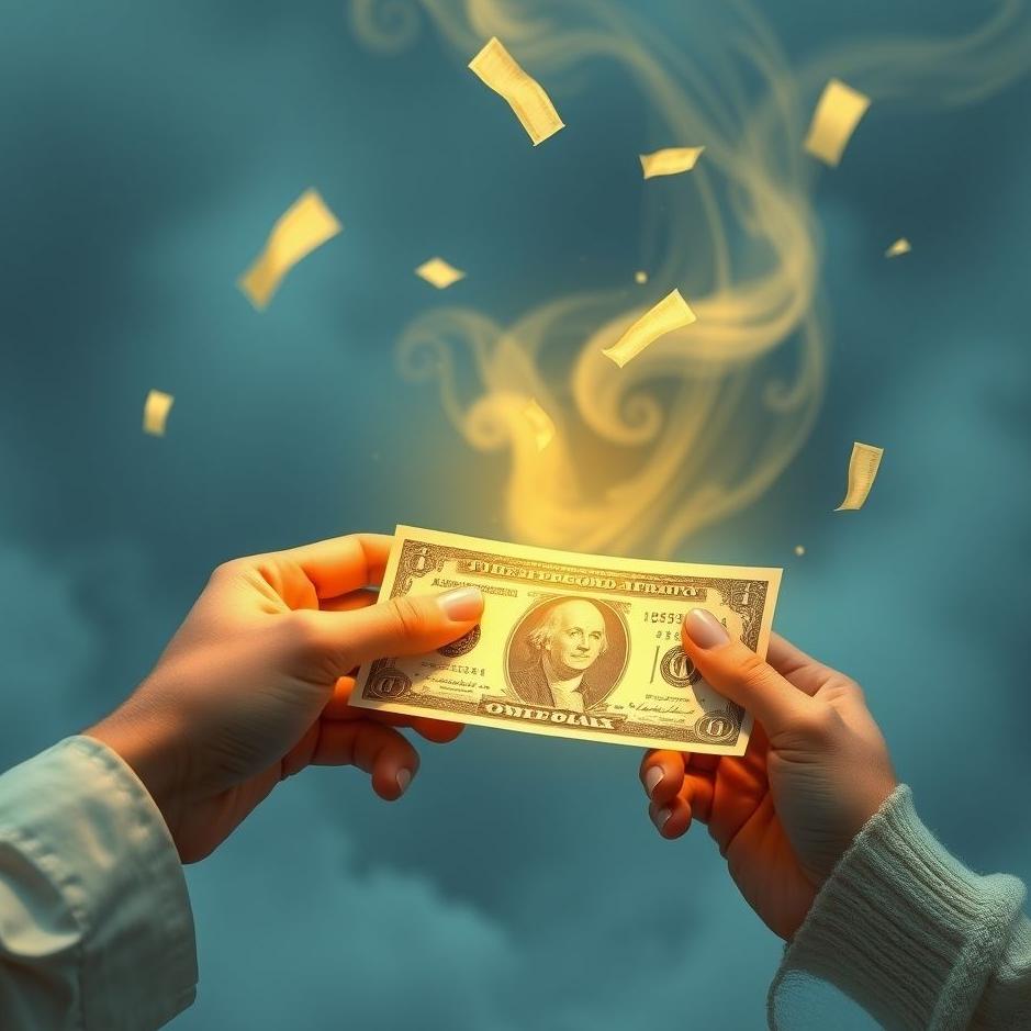 Dream : Giving and receiving paper money in a dream