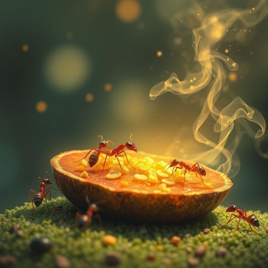 Dream : Giving ants food in a dream