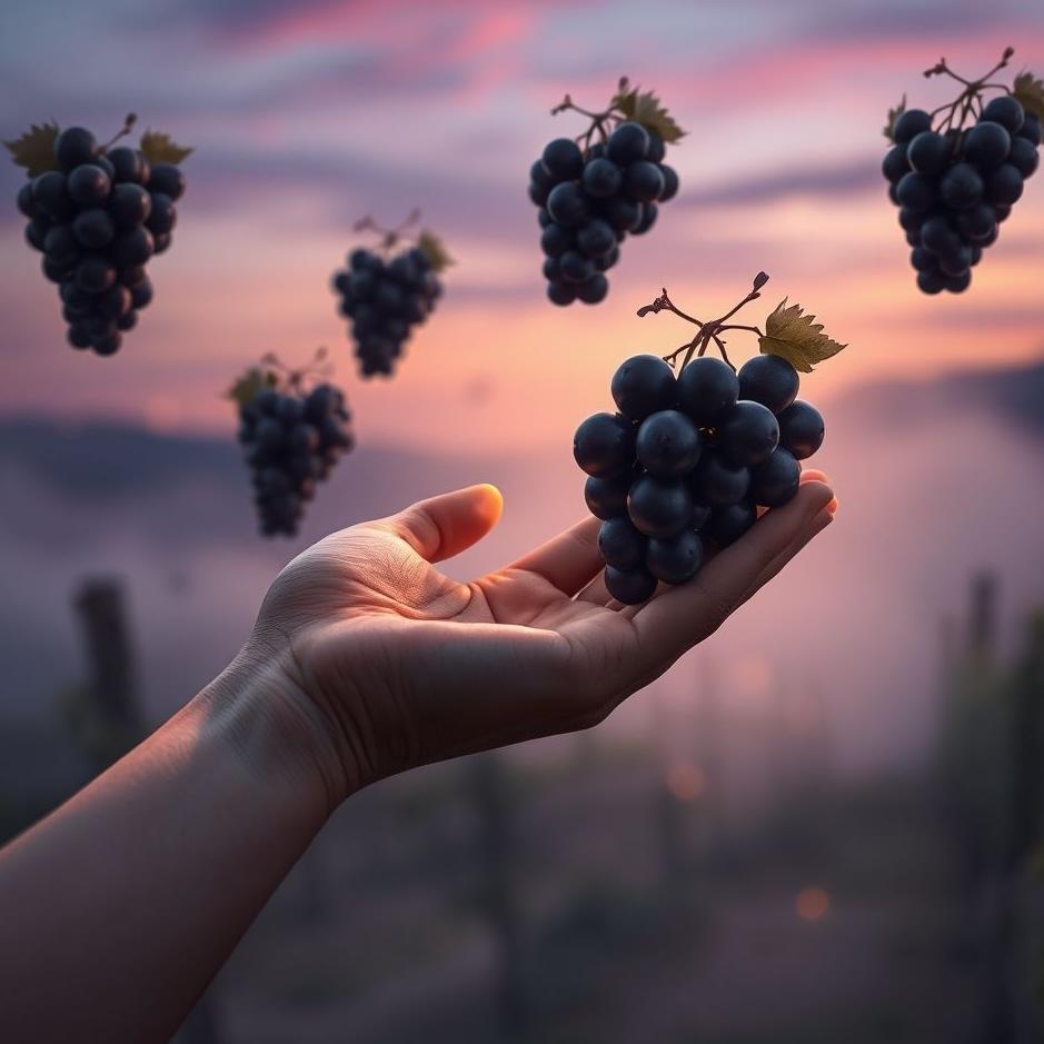 Dream : Giving black grapes in a dream