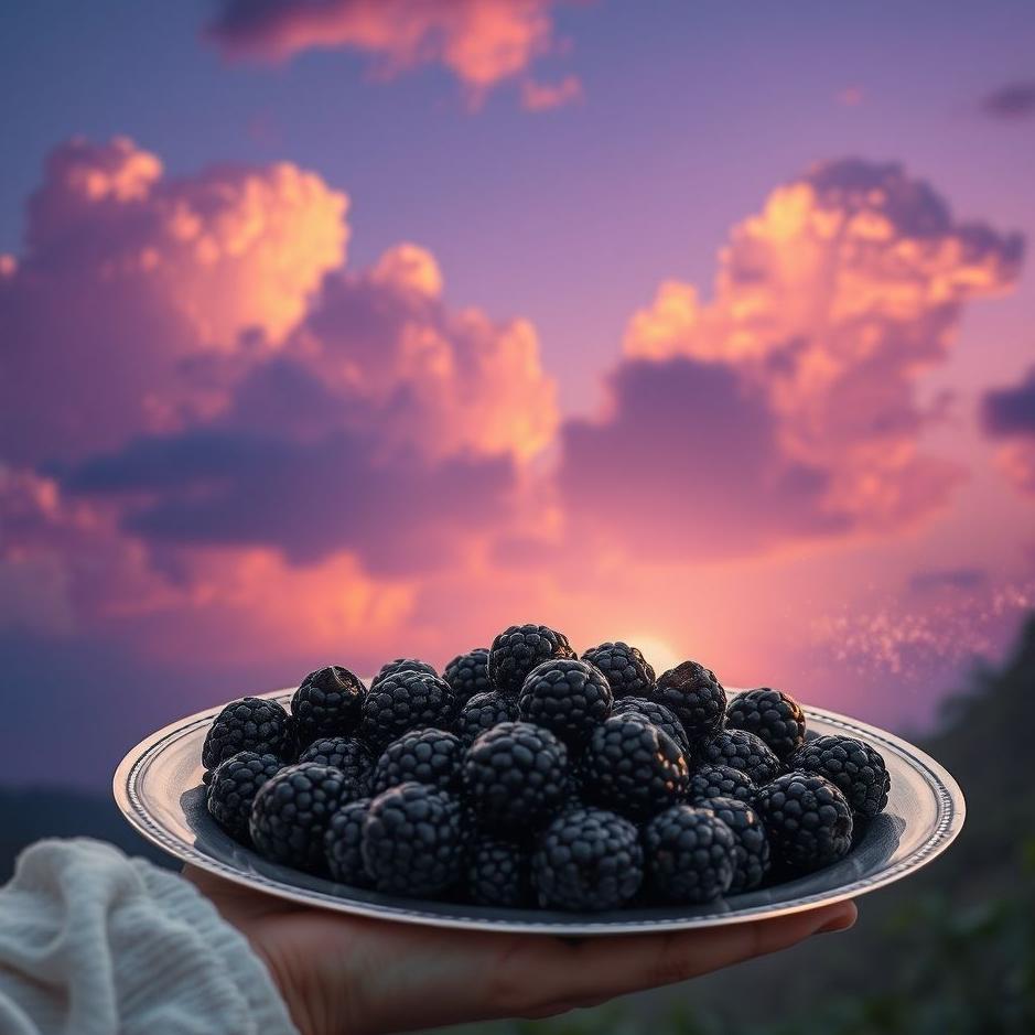 Dream : Giving black mulberries in a dream