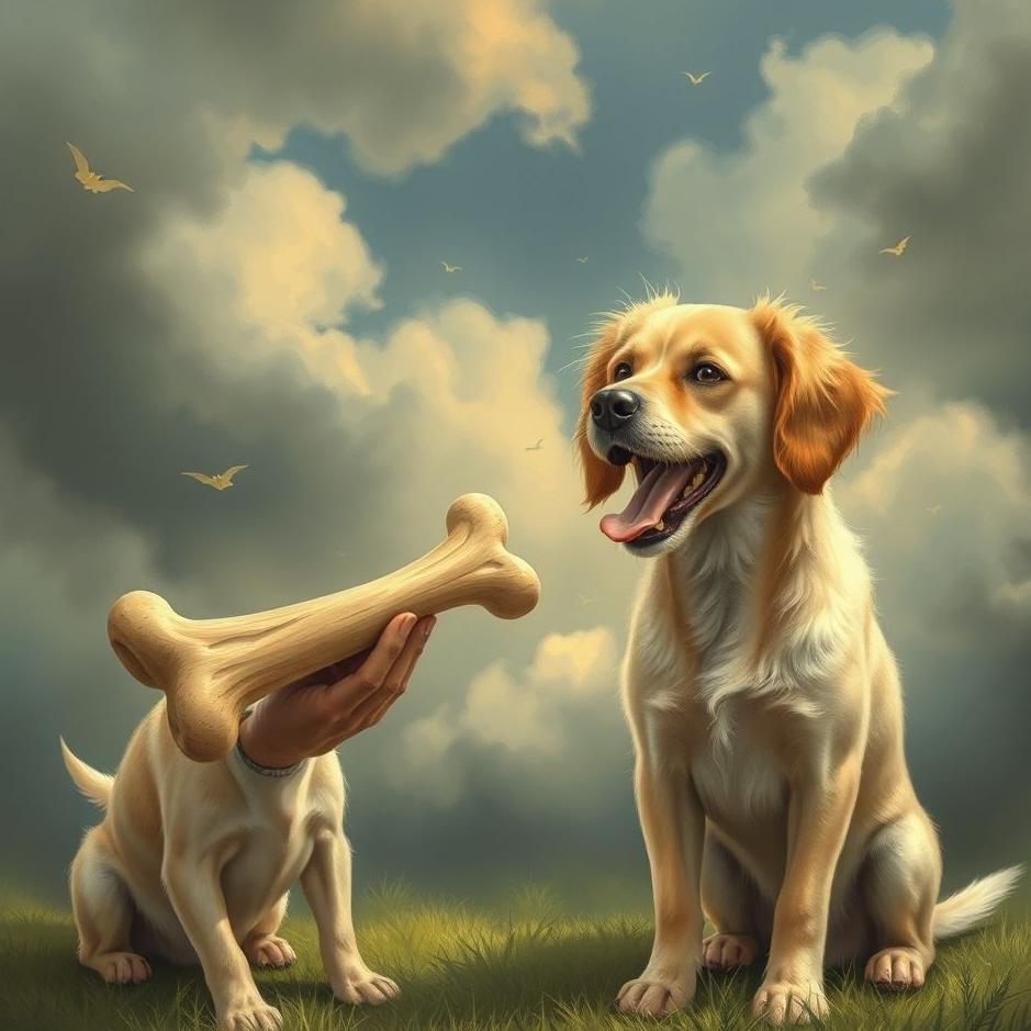 Dream : Giving bones to dogs in a dream