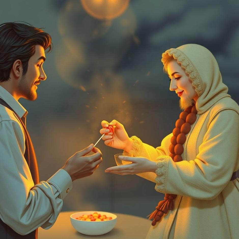 Dream : Giving candy to a guest in a dream