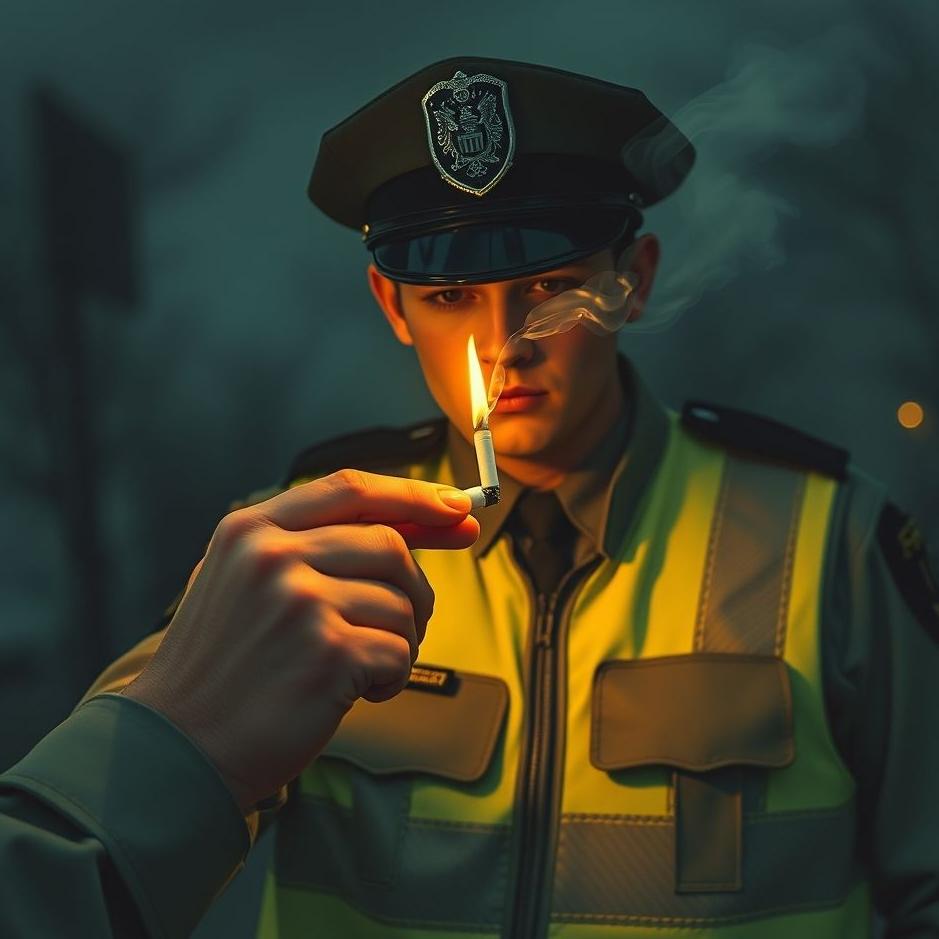 Dream : Giving cigarettes to the police in your dream