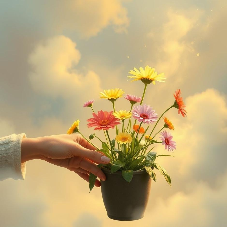 Dream : Giving flowers in a pot in a dream
