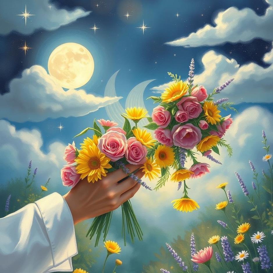 Dream : Giving flowers to the bride in a dream