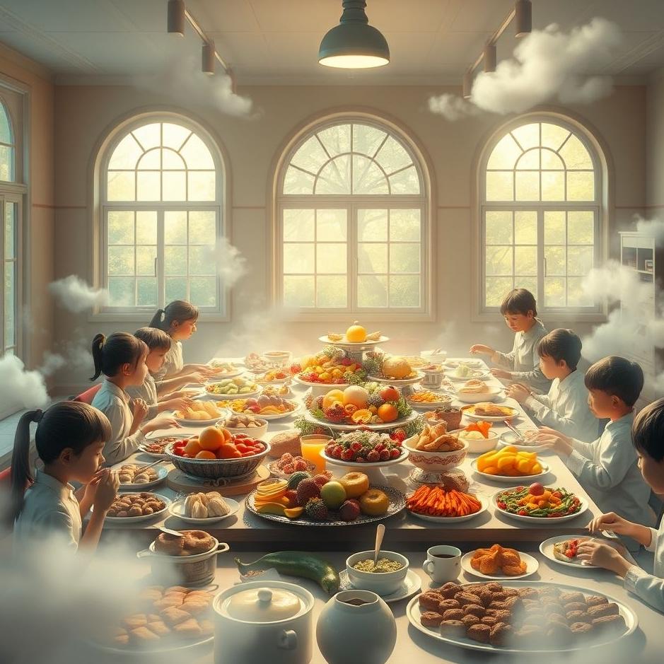 Dream : Giving food at school in a dream