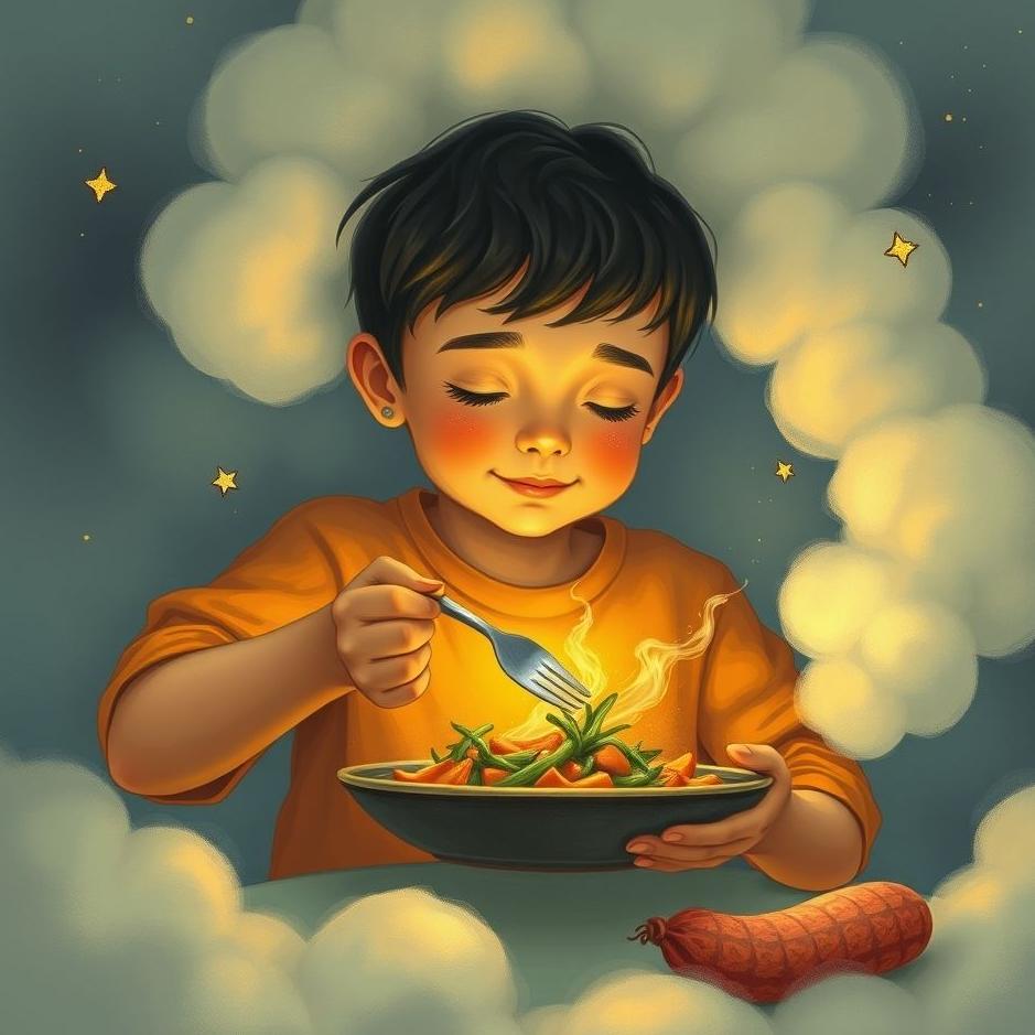 Dream : Giving food to a boy in a dream
