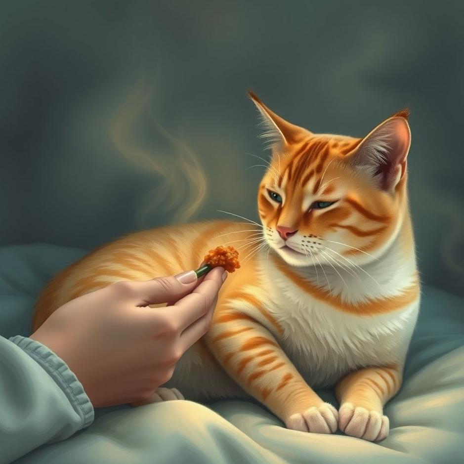 Dream : Giving food to a pregnant cat in your dream