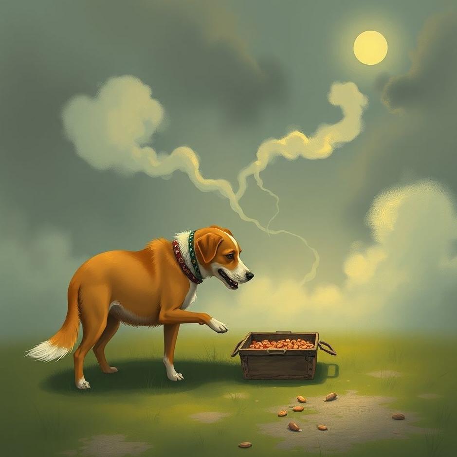 Dream : Giving food to a stray dog ​​in a dream