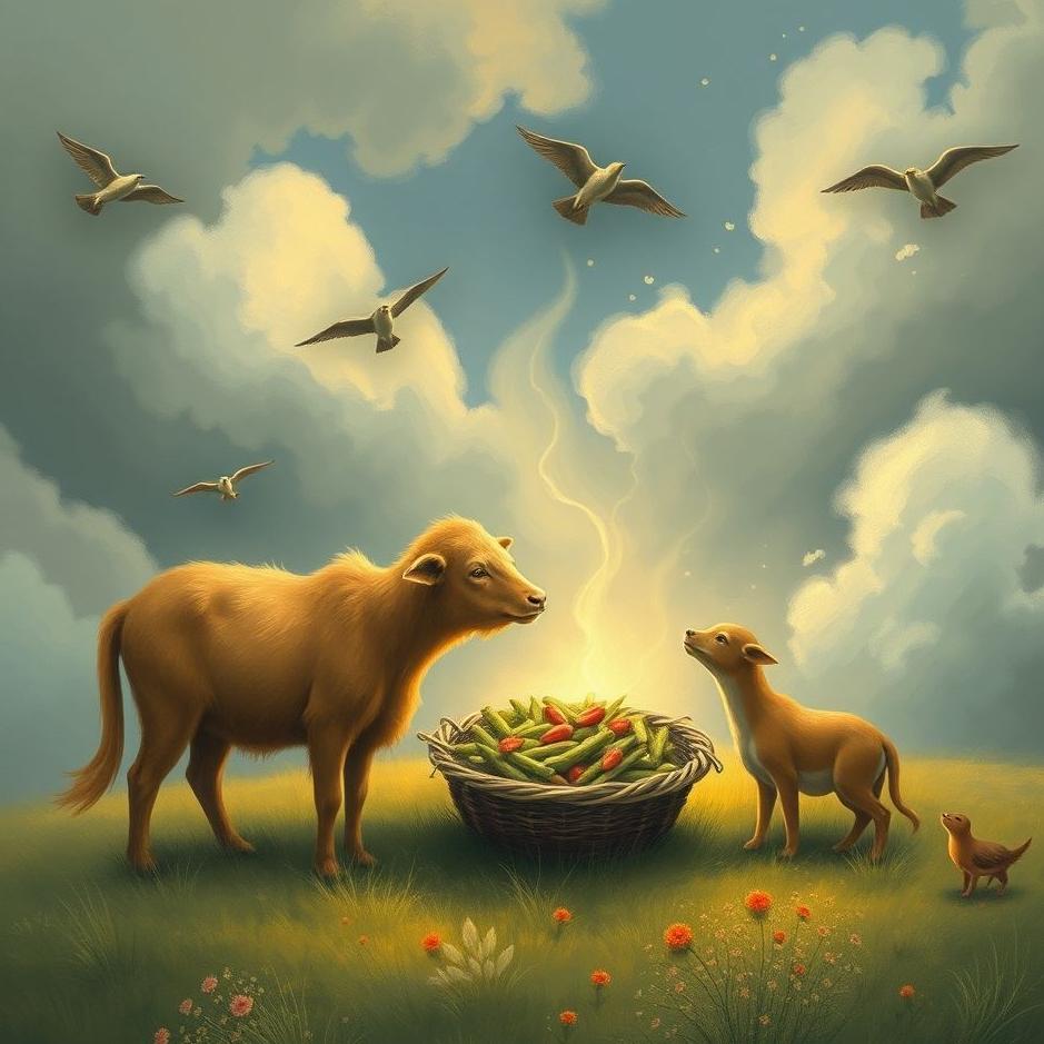 Dream : Giving food to animals in a dream