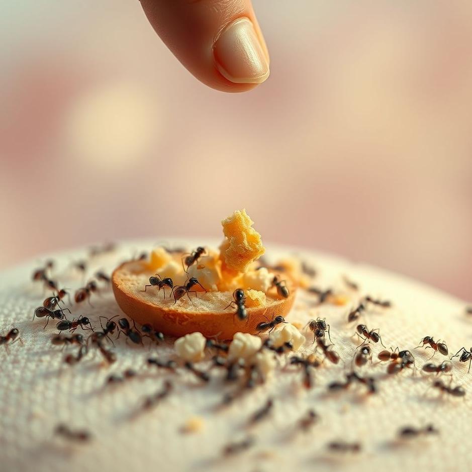 Dream : Giving food to ants in a dream