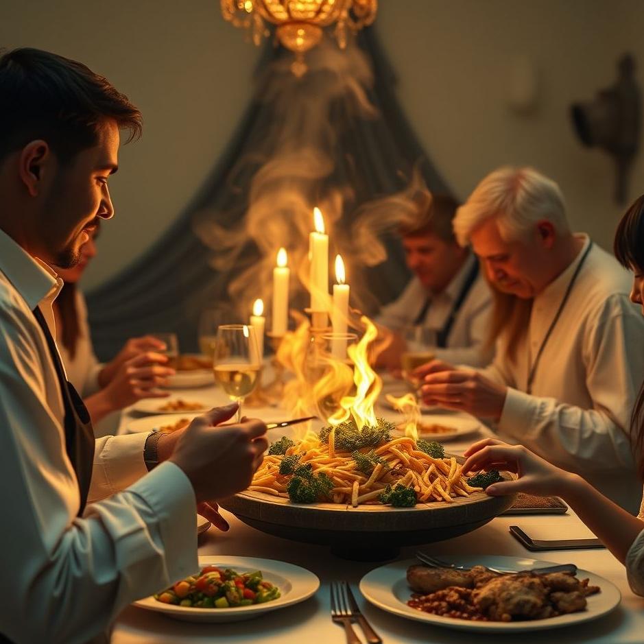 Dream : Giving food to guests in a dream