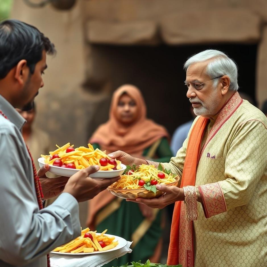 Dream : Giving food to prime minister