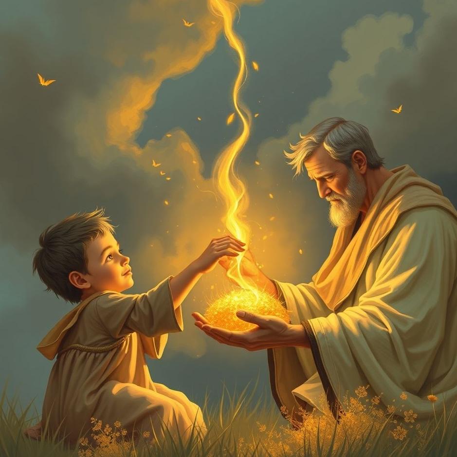Dream : Giving gold to your son in a dream