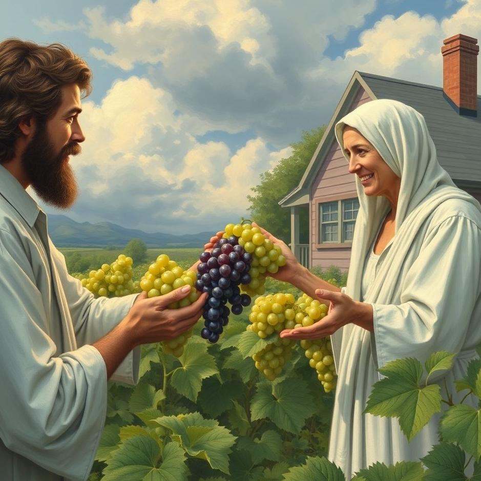 Dream : Giving grapes to your neighbor in a dream
