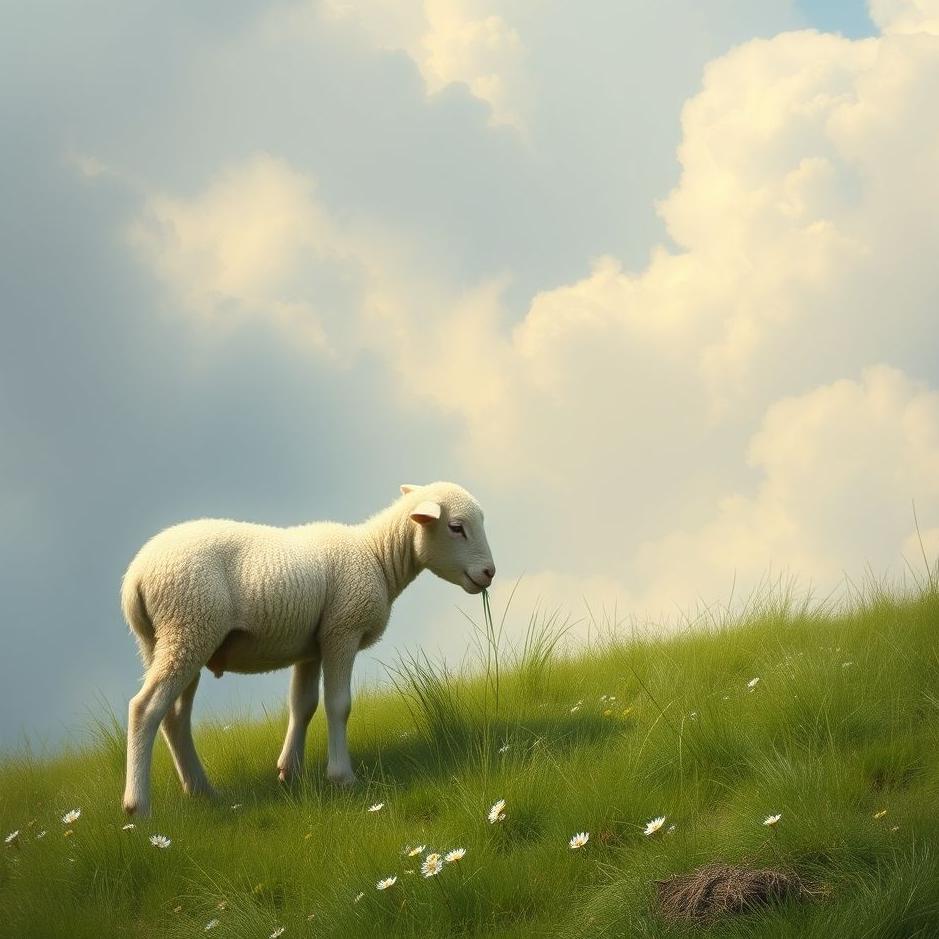 Dream : Giving grass to a lamb in a dream