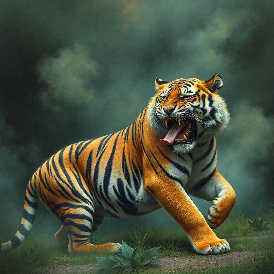 Dream : Giving meat to a tiger in a dream