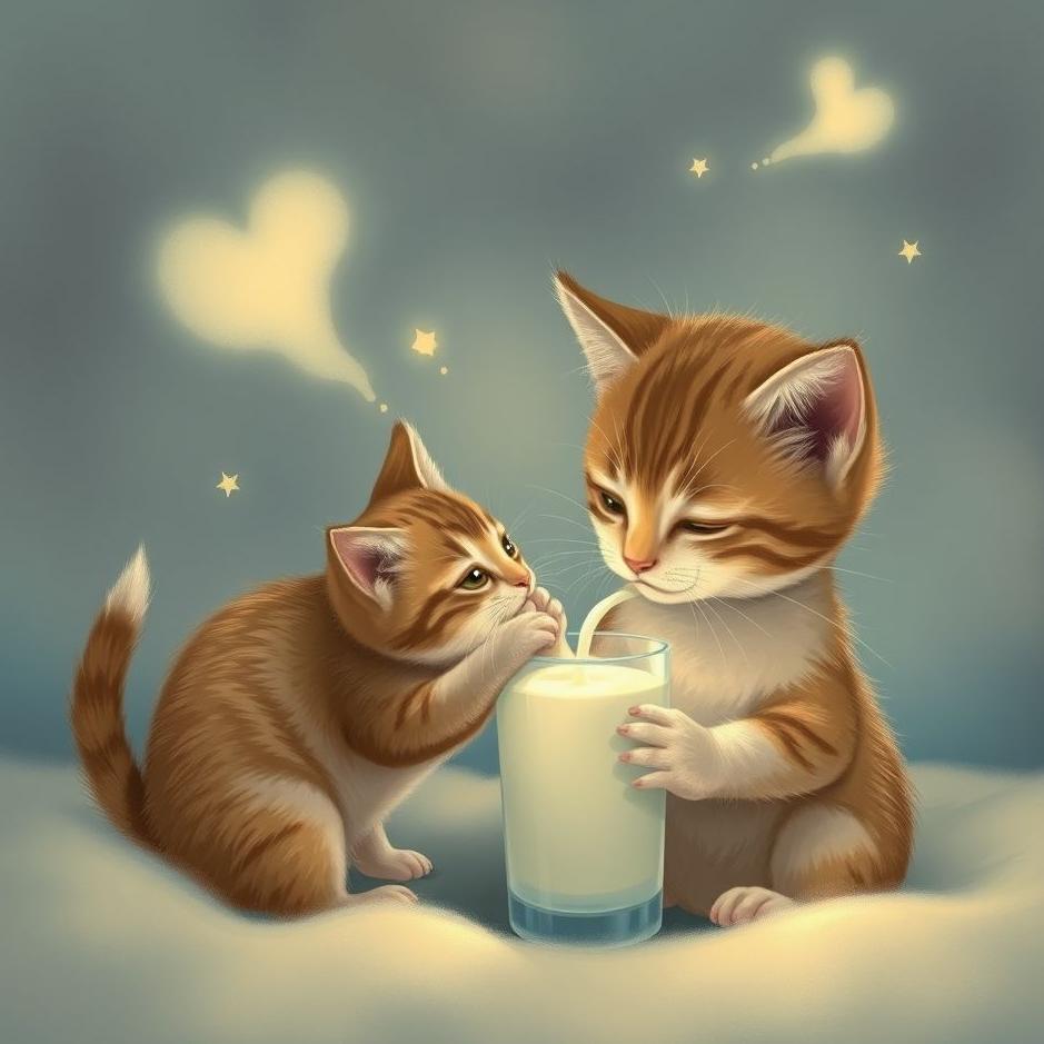 Dream : Giving milk to a kitten in a dream
