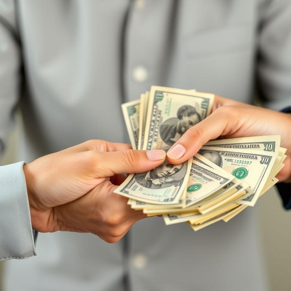 Dream : Giving Money in Banknotes