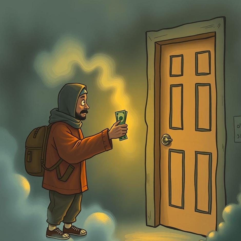 Dream : Giving money to a beggar who comes to your door in a dream