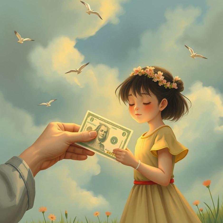 Dream : Giving money to a girl in a dream