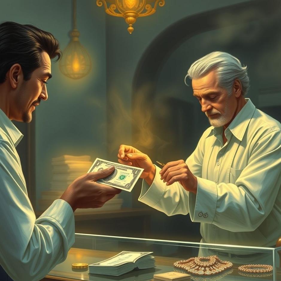 Dream : Giving money to a jeweler in a dream