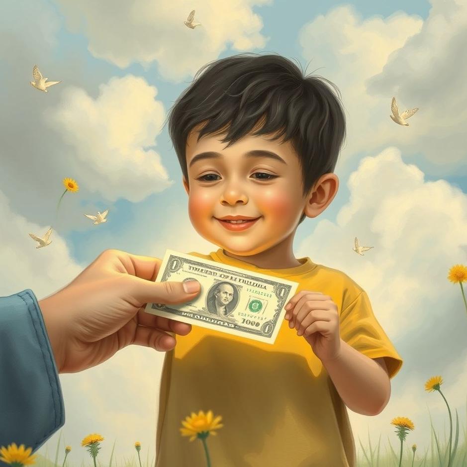Dream : Giving money to a little boy in a dream