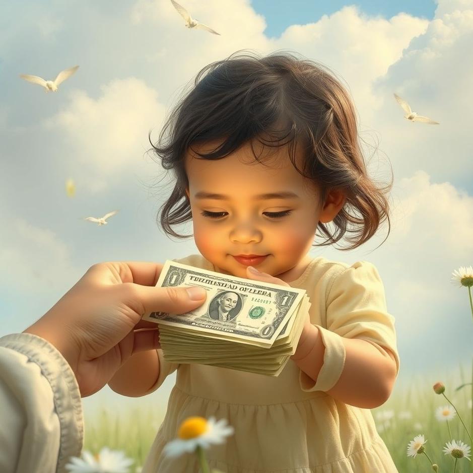 Dream : Giving money to a little child in a dream