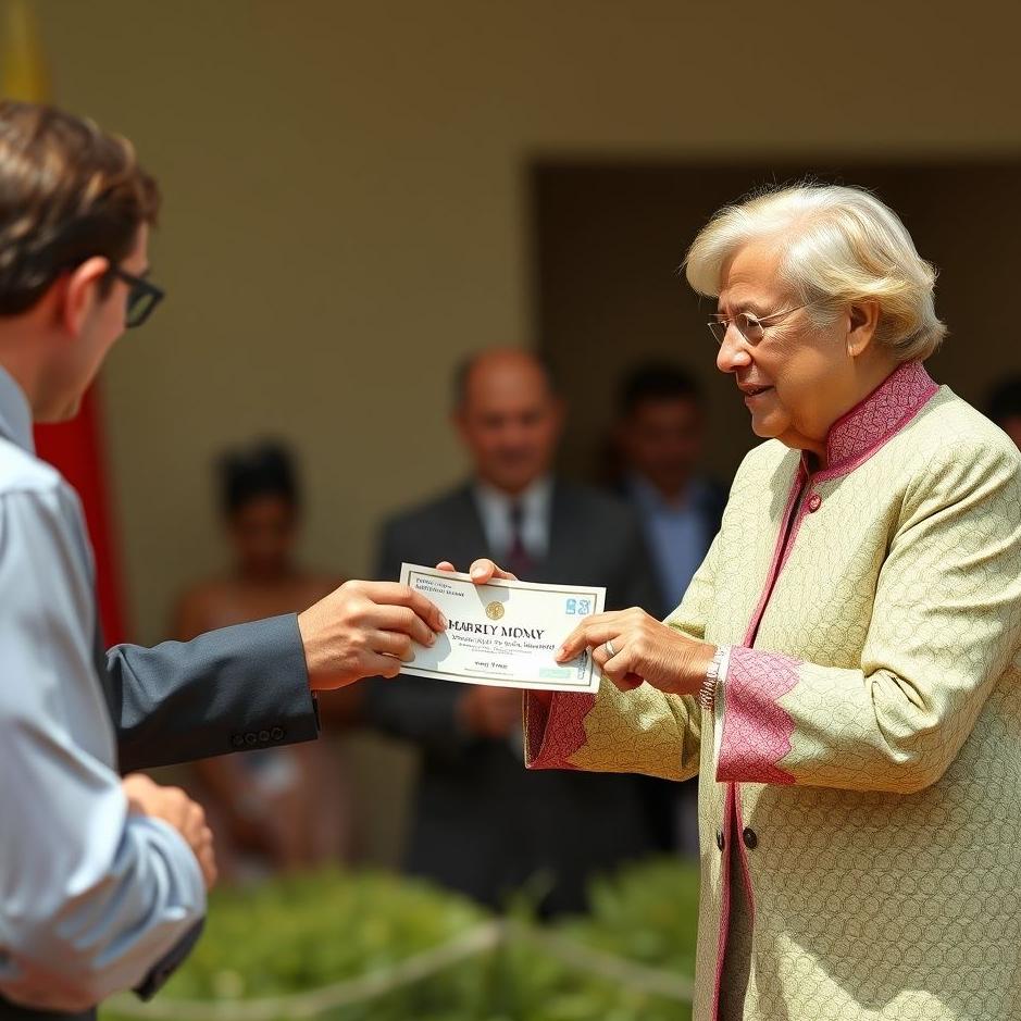 Dream : Giving money to prime minister