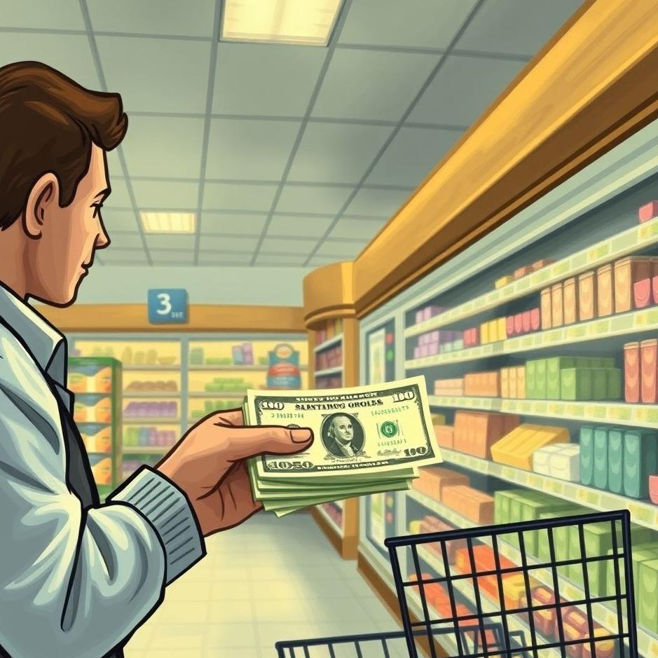 Dream : Giving money to the grocery store in a dream