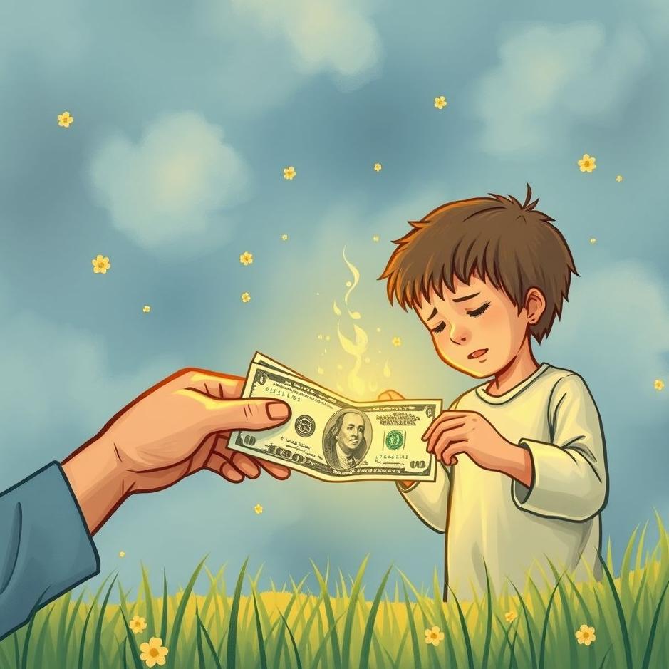 Dream : Giving money to your son in a dream