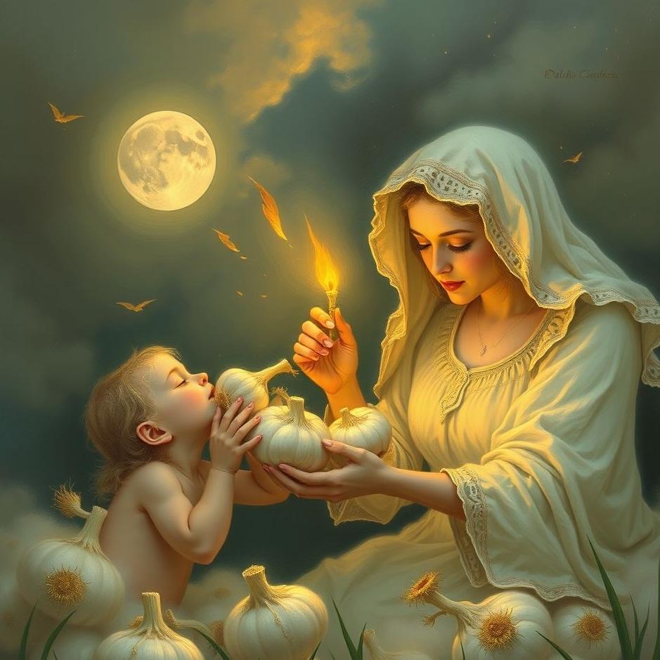 Dream : Giving mother garlic in the dream