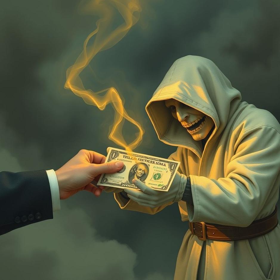 Dream : Giving paper money to a thief in a dream